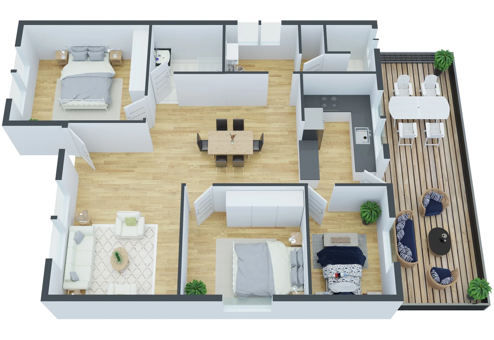 3d Floor Plan 1 After